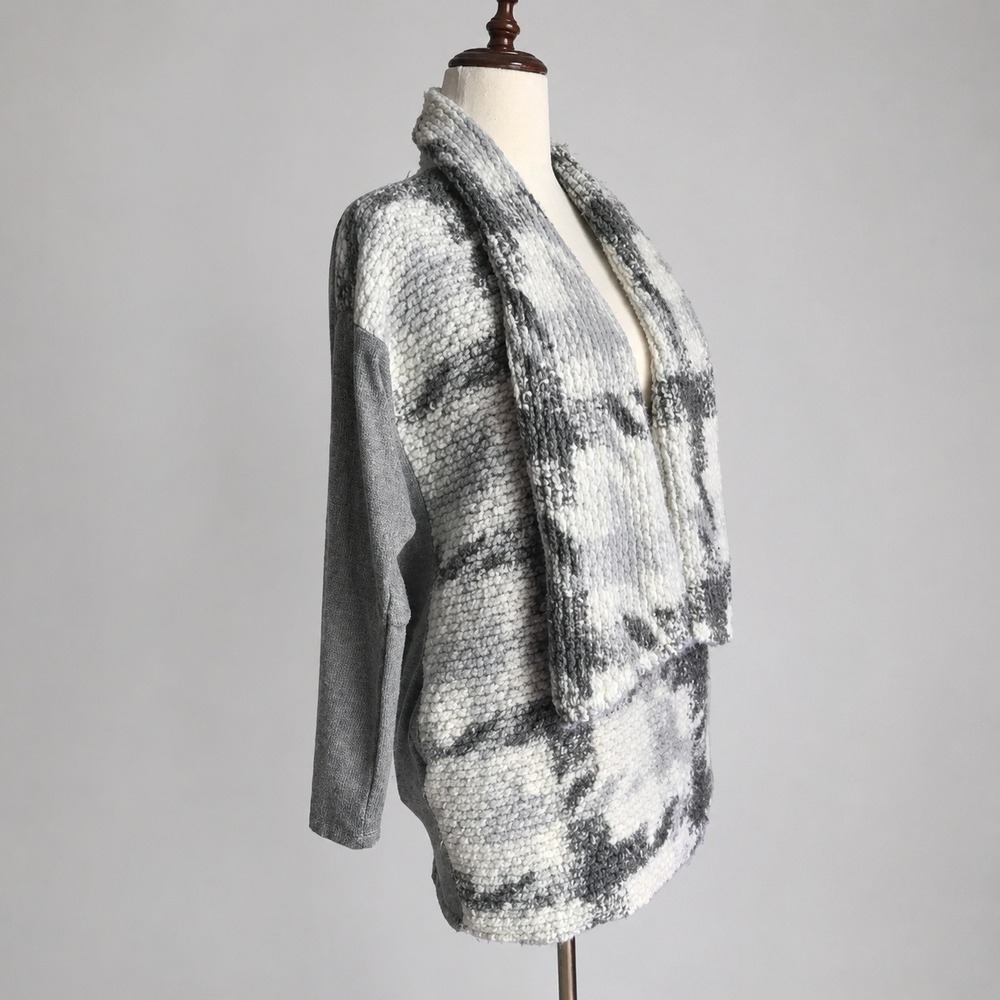 Anthropologie Dolan Gray Nuage Oversized Houndstooth Mohair Knit Cardigan SZ XS - Picture 3 of 11
